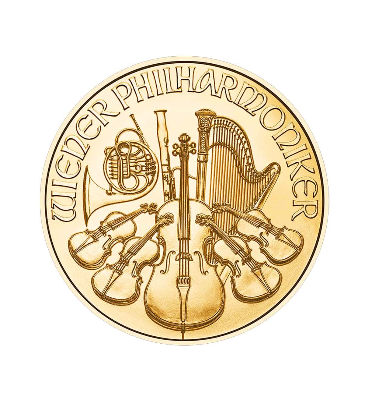 Moneda Bullion Filarmónica de Viena Oro 14 oz – 2025 torres oro (2) Moneda Bullion Filarmónica de Viena Oro 1/4 oz – 2025 - Imagen 1