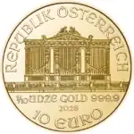Moneda Bullion Filarmónica de Viena Oro 1/10 oz – 2026 - Imagen 2