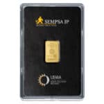 Lingote de oro SEMPSA 2,5g certificado en Málaga con envío a toda España