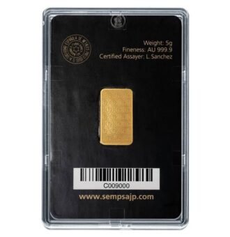Torres Oro 23 Lingote de oro SEMPSA 5g certificado en Málaga con envío a toda España