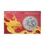 Tarjeta de la Buena Fortuna 2025 Dragón de China Plata 999.9 1 oz