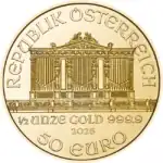 Moneda Bullion Filarmónica de Viena Oro 1/2 oz – 2026 - Imagen 2