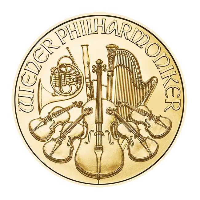 Moneda-Bullion-Filarmonica-de-Viena-Oro-Torres Oro Moneda Bullion Filarmónica de Viena Oro 1/10 oz – 2026 - Imagen 1