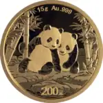 Moneda Bullion Panda Chino Oro 15 g 2026