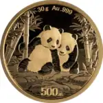 Moneda Bullion Panda Chino Oro 30 g 2026