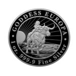 Moneda Diosa Europa Tokelau Plata 999.9 1 oz 2022