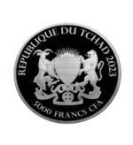 Moneda 5000 Francs del Tchad Plata 999.9 1 oz 2023 - Imagen 2