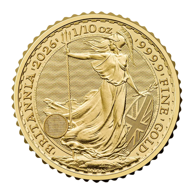 Moneda-Bullion-Britannia-Oro-110-oz-2026-torres-oro-1 Moneda Bullion Britannia Oro 1/10 oz 2026 - Imagen 1