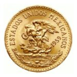 Moneda de Oro 20 Pesos Mexicanos Calendario Azteca 1959 - Circulada - Imagen 2