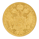 Moneda 1 Ducado Oro Austria 1915 - Circulada - Imagen 2
