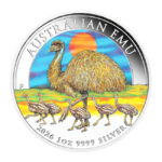 Moneda Emú Australiano Coloreado Plata 999 1 oz 2026