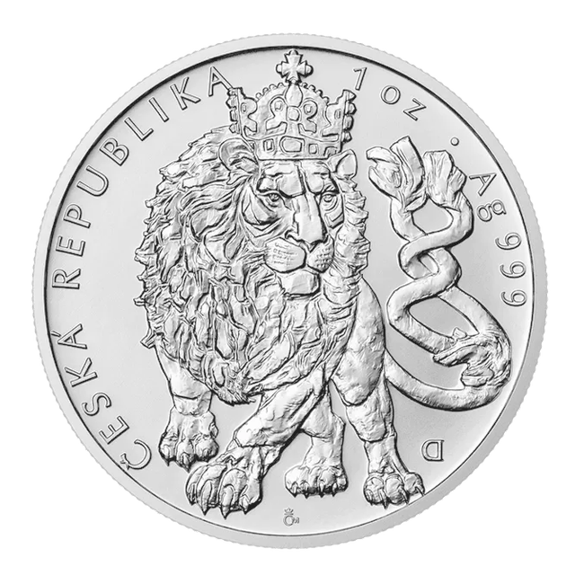 Moneda León Checo 1 oz Plata 2026 República Checa Torres Oro Moneda León Checo Plata 999.9 1 oz 2026 - Imagen 1