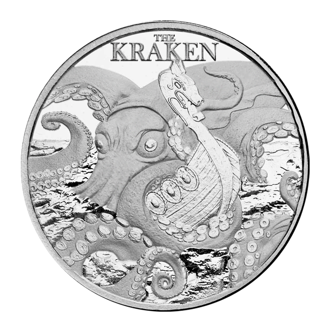 Moneda The Kraken Mythical Creatures Plata 999 1 oz 2026 Torres Oro Moneda The Kraken Mythical Creatures Plata 999.9 1 oz 2026 - Imagen 1