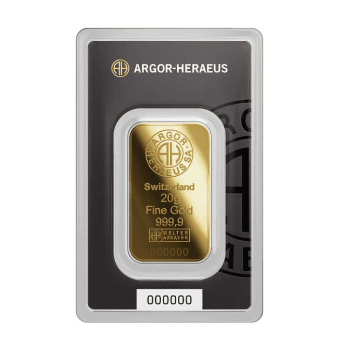Lingote de Oro 20g – Argor Heraeus torres oro (1) Lingote de Oro 20g – Argor Heraeus - Imagen 1