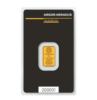 Lingote de Oro 2g – Argor Heraeus torres 1 Torres Oro
