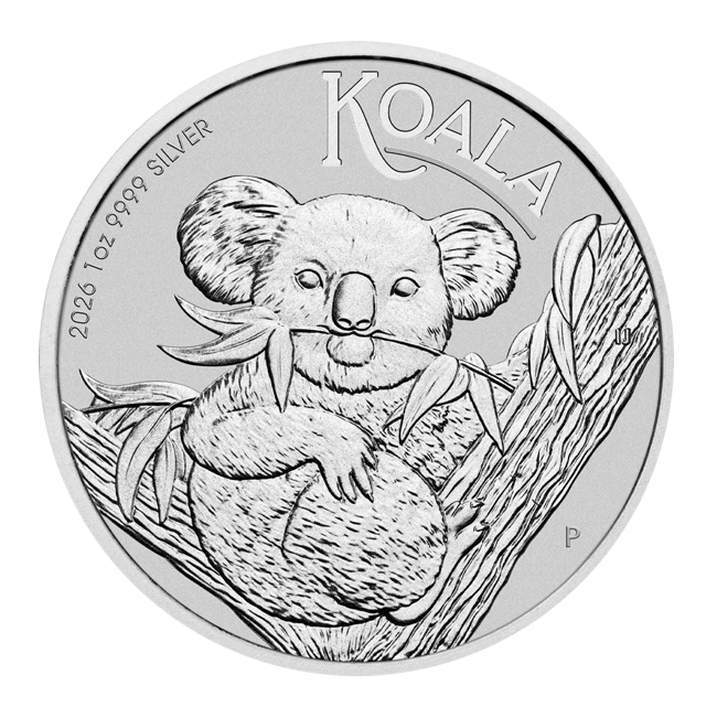 Moneda Koala Australiano 1 oz Plata 2026 999 Torres Oro Moneda Koala Australiano Plata 999.9 1 oz 2026 - Imagen 1
