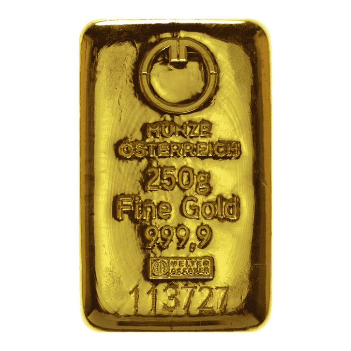 Lingote de Oro 250g – Münze Österreich torres oro Lingote de Oro 250g – Münze Österreich - Imagen 1