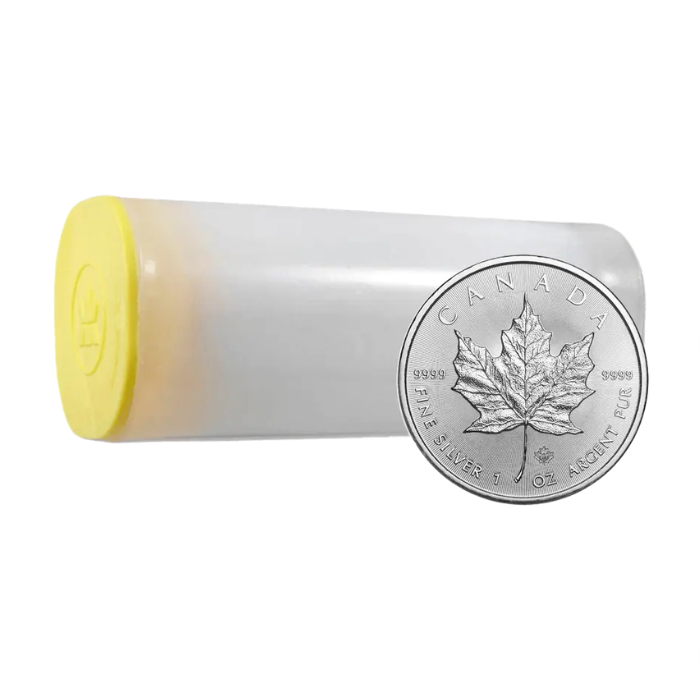 Tubo 25 Monedas Mapple Leaf Plata 999.9 1 oz 2026 torres Tubo 25 Monedas Mapple Leaf Plata 999.9 1 oz 2026 - Imagen 1