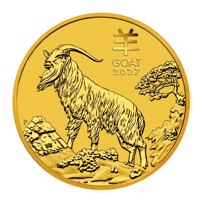 Moneda Bullion Año de la Cabra 110 oz Oro 2027 torres oro (1) Moneda Bullion Año de la Cabra 1/10 oz Oro 2027 - Imagen 1